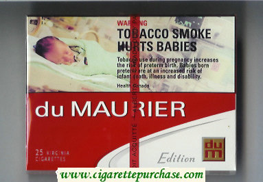 Du Maurier Edition 25s cigarettes wide flat hard box